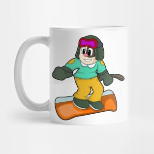 Dog at Snowboard Sports Mug